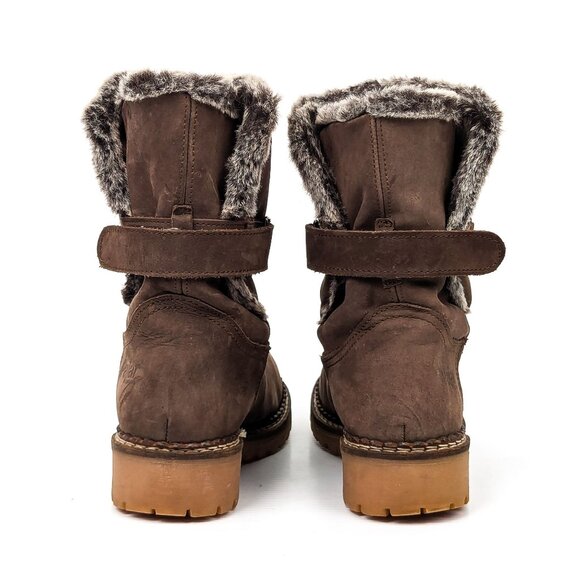 Pajar Canada Women Faux Shearling Brown Leather Snow Winter Boots 9-9.5US EUR40 - Picture 3 of 8